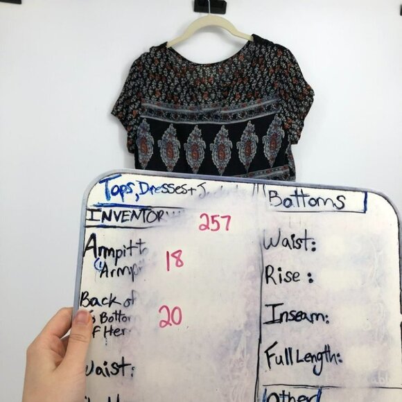 Jaase Australia Boho abstract print cropped short sleeve t-shirt LG - Picture 11 of 12